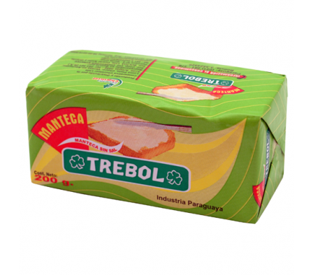 MANTECA TREBOL PLATEADA 200  GR