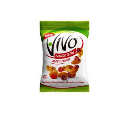 FRUTOS SECOS VIVO NUTS/SEMILLAS 80gr