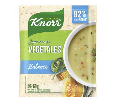 SOPA KNORR CR VEGETALES BALANCE 60gr
