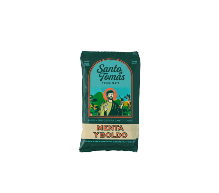 YERBA MATE SANTO TOMAS MENTA Y BOLDO 100 GR X20UN