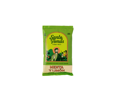YERBA MATE SANTO TOMAS MENTA Y LIMON 100 GR X20UN