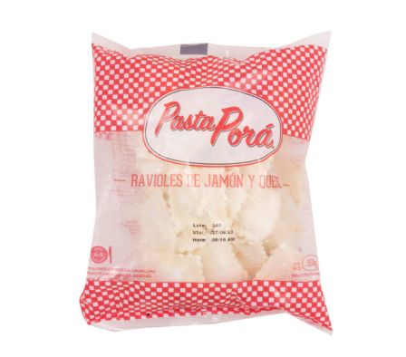 RAVIOLES PASTA PORA DE JAMON Y QUESO 500GR.