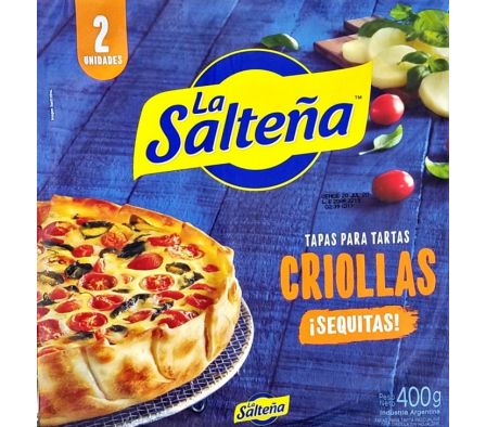 TAPA PASCUALINA CRIOLLA LA SALTEÑA 2 UND X400 GR