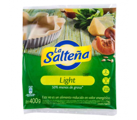 TAPA PASCUALINA LIGHT SALTEÑA X 400 GR