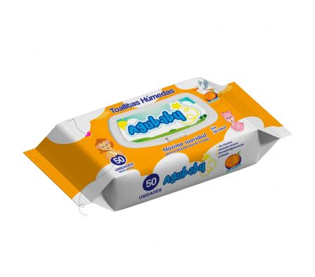 TOALLAS HUMEDAS CALENDULA AGUBABY  50 UNIDADES