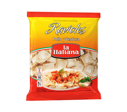 RAVIOLES LA ITALIANA POLLO 1 KG