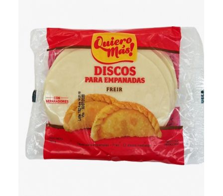 DISCO EMPANADA QUIERO MAS P/ FREIR MED X 12 UND