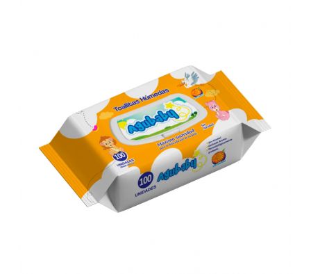 TOALLAS HUMEDAS CALENDULA C/T AGUBABY 100UNIDADES