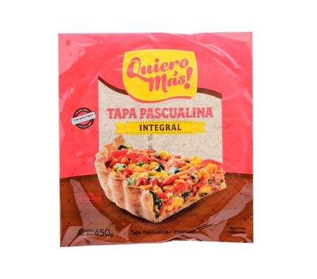 TAPA PASCUALINA QUIERO MAS INTE GRAL X 2 UNIDADES