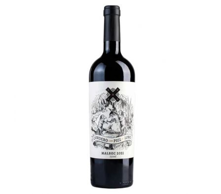 VINO CORD.C/PIEL LOBO 750ml MALBEC