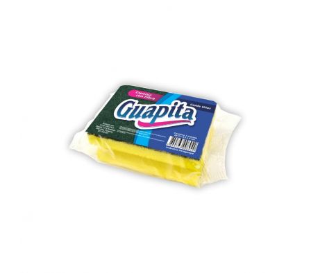 ESPONJA C/FIBRA CUIDA UÑAS 9x6,5x4CM GUAPITA