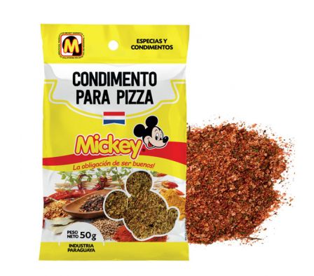CONDIMENTO P/ PIZZA MICKEY 50G X 10