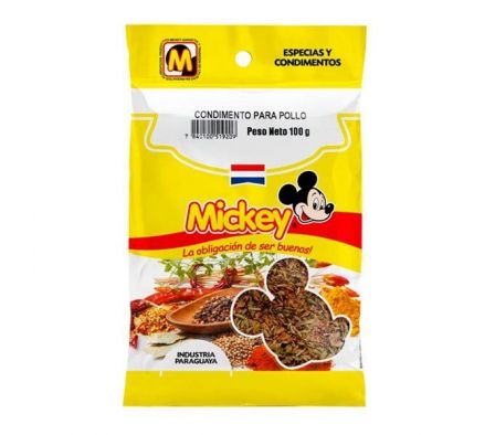 CONDIMENTO P/ POLLO MICKEY 100G X 10
