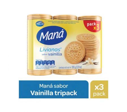 PACK GAL.MANA VAINILLA 3x136gr
