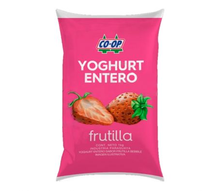 YOGURT BEBIBLE SACHET FRUTILLA 1LT CO-OP