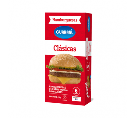 HAMBURGUESAS GUARANI CLASICA 6 UNIDADES
