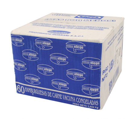 HAMBURGUESAS GUARANI EFEGE 60 UNIDADES
