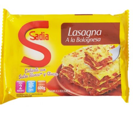 LASAGNA BOLOGNESA SADIA 600  GR