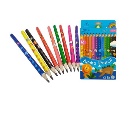 LAPIZ DE PAPEL JUMBO 12UDS DISEÑOS VARIOS ANNECY Y