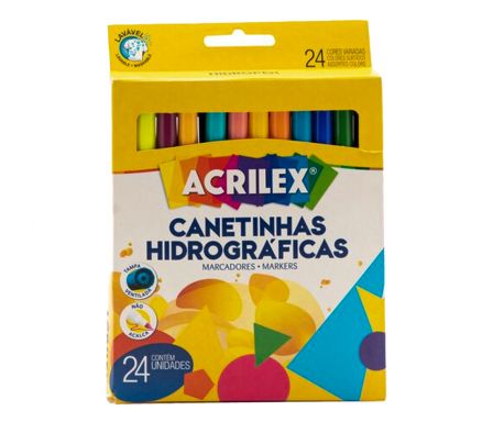 CAJITA MARCADORES DE 24 COLORES LARGO ACRILEX