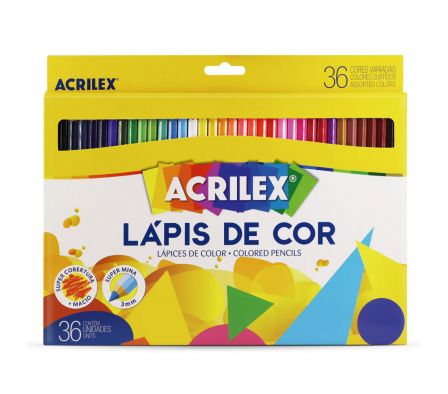 LAPICES  DE 36 COLORES LARGO ACRILEX 