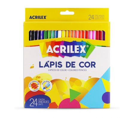 LAPICES  DE 24 COLORES LARGO ACRILEX 