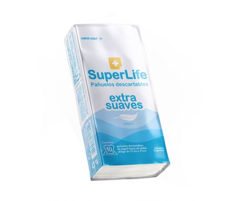 PAÑUELOS SUPERLIFE DESECHABLES X 10 UNIDADES