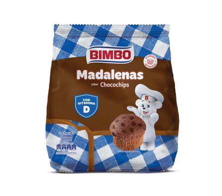 MADALENAS CON CHIPS CHOCO BIMBO 240GR