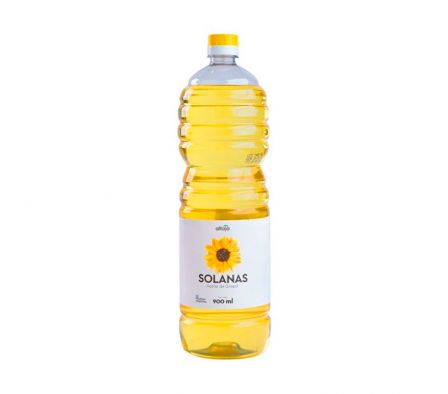 ACEITE GIRASOL SOLANAS 900ml Bot.