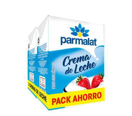 PACK X2 CREMA DE LECHE 17% UHT 200GR PARMALAT