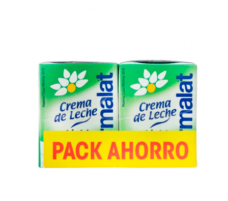 PACK X2 CREMA DE LECHE LIGHT UHT 200GR PARMALAT