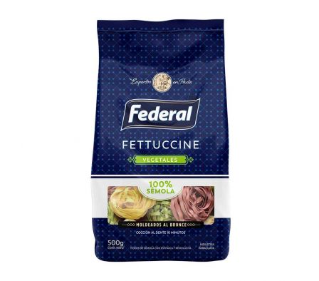 FIDEOS FEDERAL SEMOLA FETTUCINI VEGETALES 500GR