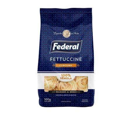 FIDEOS FEDERAL SEMOLA FETTUCINI CURCUMA 500GR