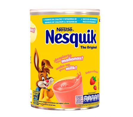 LECHE POLVO NESQUIK FRESA 200gr LATA 