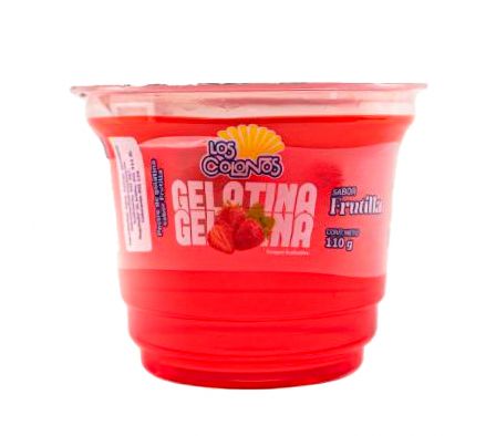 POSTRE GELATINA LOS COLONOS FRUTILLA 110 GR