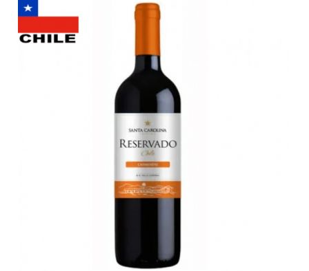 VINO SANTA CAROLINA RESERVA CARMENERE 750 CC 