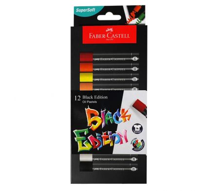 CRAYOLA FABER OIL PASTEL BLACK EDITION X12UND. REF