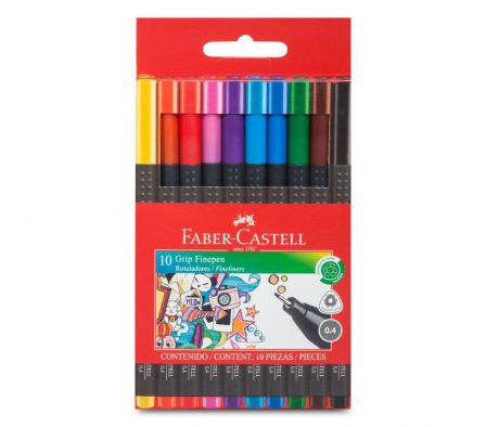 MARCADOR FABER GRIP FINEPEN X10
