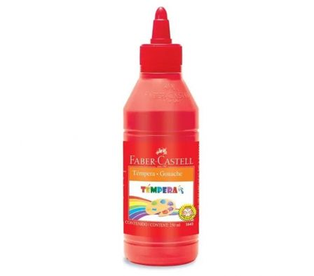 TEMPERA FABER ROJO 250ML No. 1641