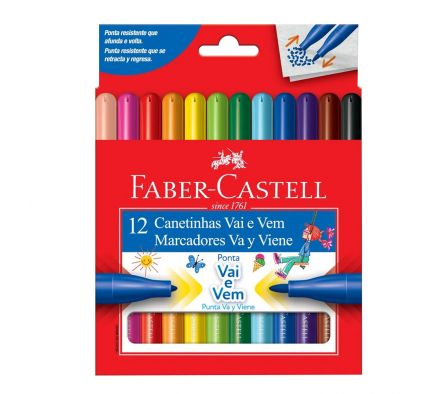 MARCADOR FABER VA Y VIENE 12 COL. REF. 15.0112VVZF