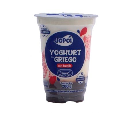 YOGHURT TIPO GRIEGO C/ MERM FRUTILLA JOPOI 200GR