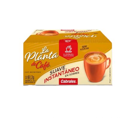 CAFÉ CABRALES SOLUBLE S/AZUCAR 61gr Saquitos