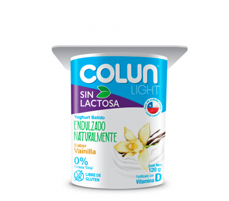 YOGHURT COLUN LIGHT SIN LAC VAINILLA 120GR