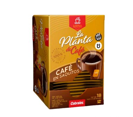 CAFE CABRALES EN SAQUITOS LA PLANTA 18UND