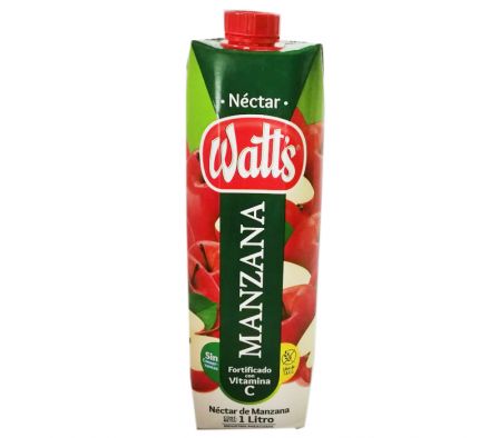 JUGO WATTS MANZANA  1 LT