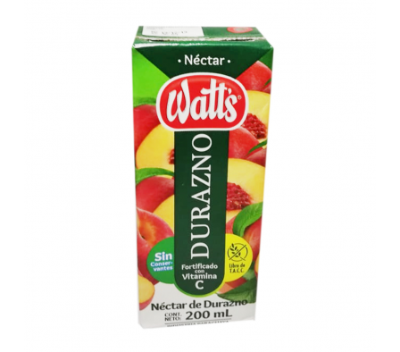 JUGO WATTS DURAZNO 200 CC