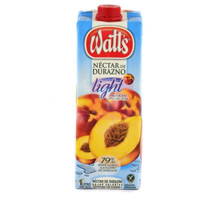 JUGO WATTS DURAZNO LIGHT 1 LT 