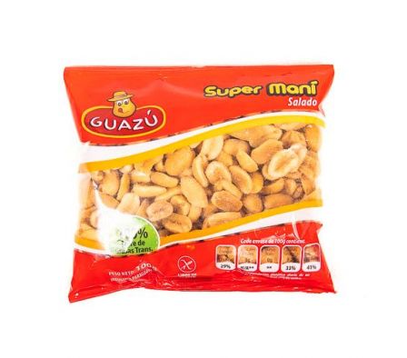 MANI GUAZU SALADO TOSTADO GIGANTE 100  GR