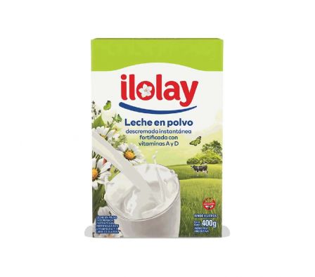 LECHE EN POLVO DESCREMADA ILOLAY 400  GR
