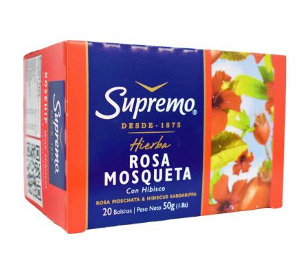 TE SUPREMO ROSA MOSQUETA 20 UNIDADES X 50 GR
